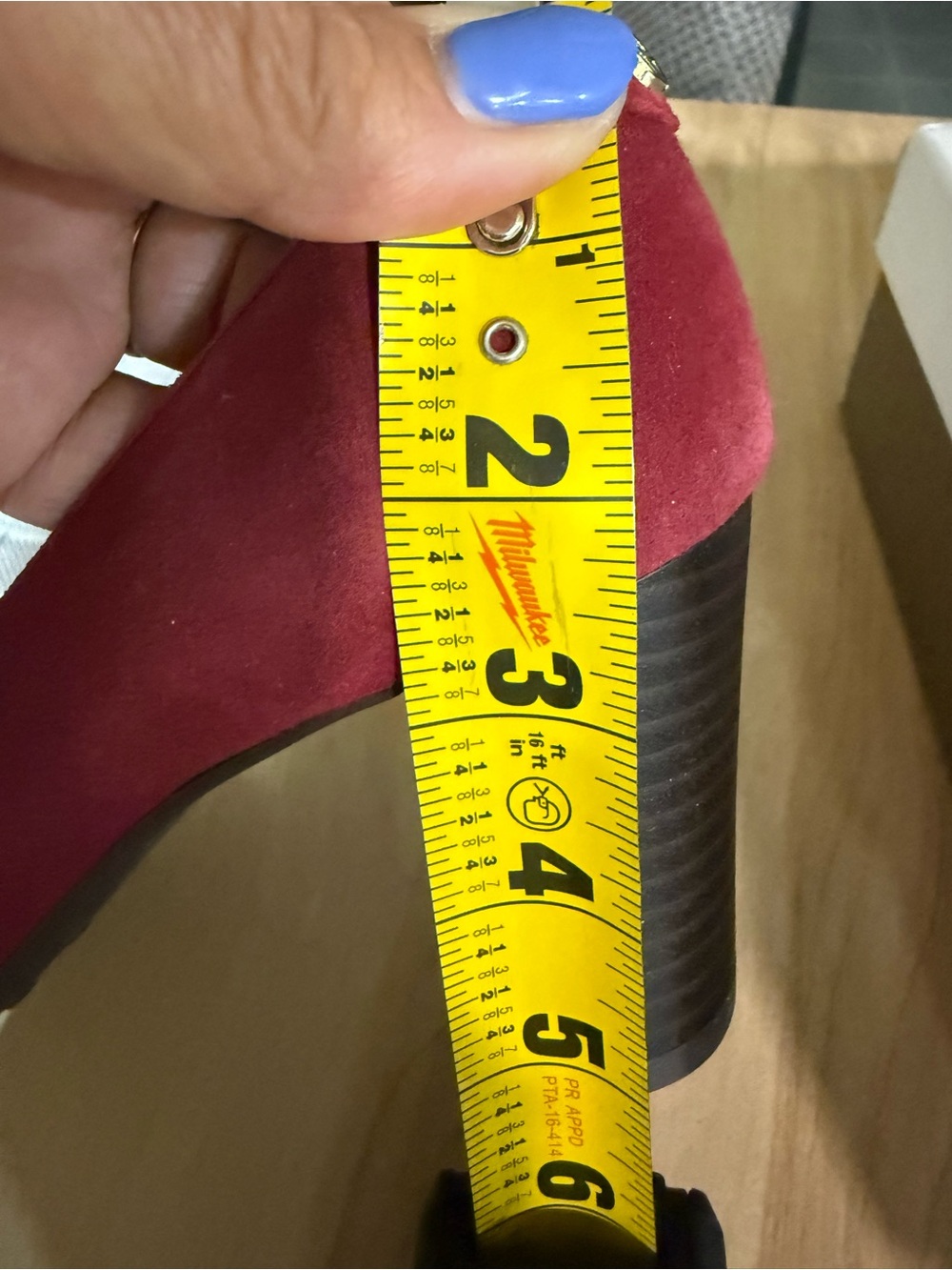 Giani Bernini Memory Foam Red Suede Block Heel Pumps - Picture 10 of 10